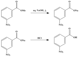 Image result for saponification of methyl 3 nitrobenzoate
