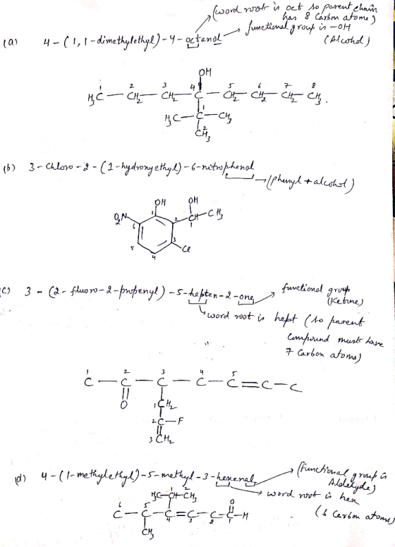 d nok in oct to parent chain has 8 Carbon atomes tienal group is -oh . (Alcohol) iar 4-(1,1 - dimethylethyl) -4 - ofenol OM -