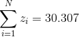 \sum_{i=1}^Nz_i =30.307