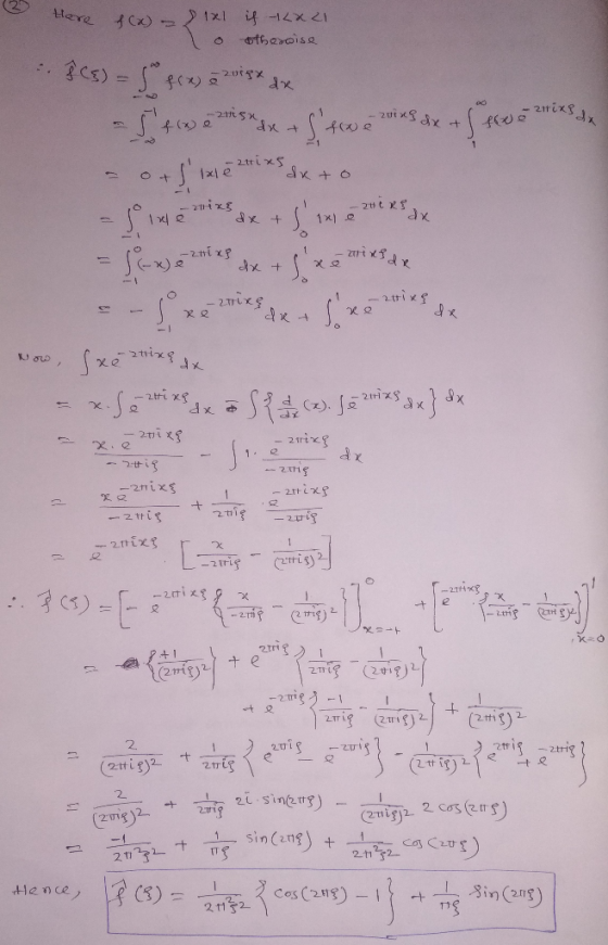 Here f(x) = 21x1 if L221 o therwise .. § (5) = 5 free vist dx em sua 3 dx t erwè zitting, + - ots ixte zrixs akto Sie miksi