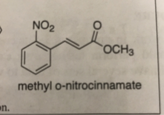 NO2 NO2 OCH3 methyl o-nitrocinnamate