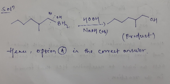 soll Ho ion Naon ear) Hoon, OH Brh (product) Hence, option in the correct answer.