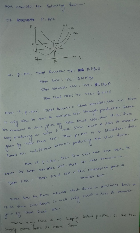 the Now, consider following toet . It Bosono. P-Ave. ATC • Ave. 3 at g o dit, P = Ave, Total Toron Revenue TR² Po klo 0 Cost: