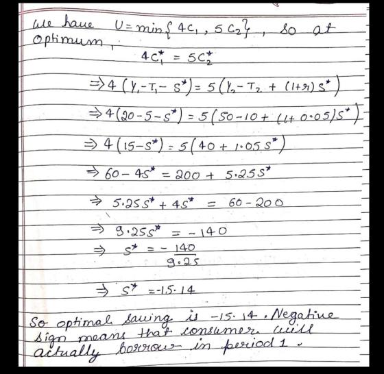 ( We have U= mins 44, ,5 Ca}, se at Optimus 40* = 507 => 4 (%-1,- s*)= 5(2-T; + 5(%-T2 + (1+91) s*) >> 4 (20-5-5*) = 5(50-10