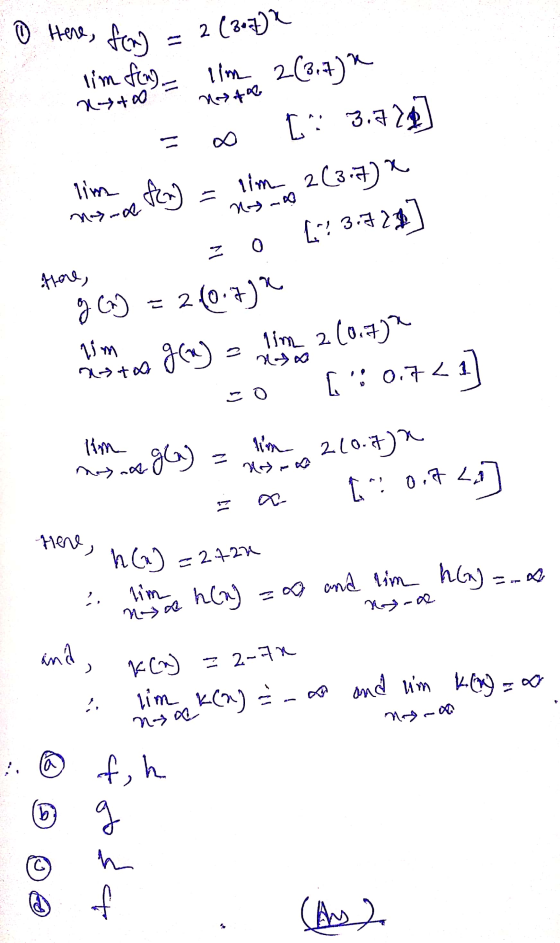 ① Here, fon) 2 (367) Im 2(317) ng - lim fcn). Rytoo Nyt [: 3.722 lim fon) lim 2(3-7) * Mesas [*?3.72 fore, g(x) = 260.792 li