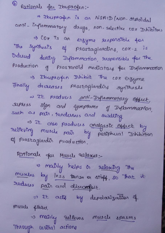 6 Rationale fox Ibuprofenir Ibuprofen is an NSAID (Non. steroidal anti-inflammatory drugs, non selective cox Inhibitors - Cox