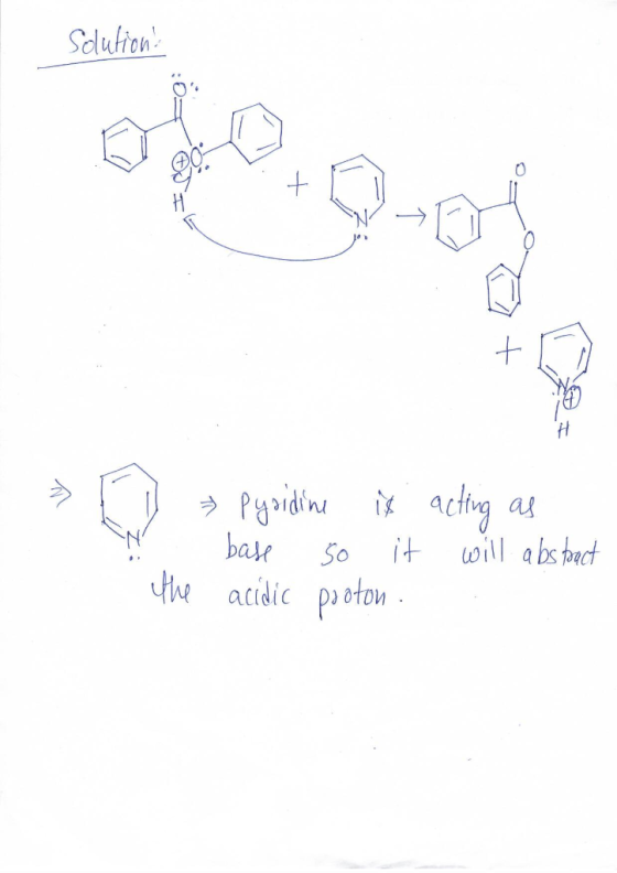 A Solution seculionis 10.0-0 > I D → Pyoidine is . base so it the acidic proton . acting as will abstract .