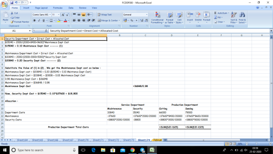 FCDDF000 - Microsoft Excel - 9 X Con = Home Insert Page Layout Formulas Data Review View * Cut Comic Sans MS - 11 - A A = = =