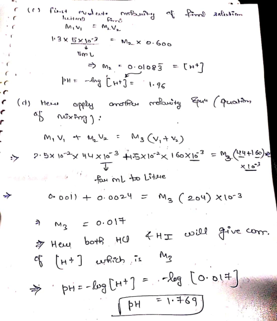 un fiml Balistiem fisist poleeste lauty of lucitor forro movi : M.V 1.3 x 5 x 103 = M2_* 0.600 5ml e E - → Mo. 0.01083 = [H+