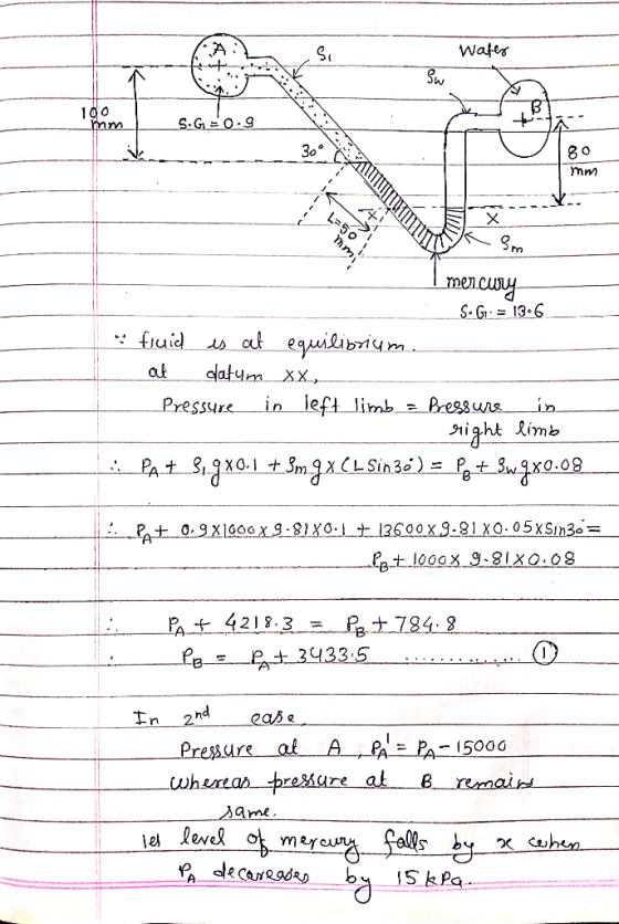 Wates 100 mm S.GO.g mm X moncuny S-Gr13.6 sat eguilibrium fiuic catym X, at in Pressure Pressune in. ight limb .xo1+Smgx(LSin