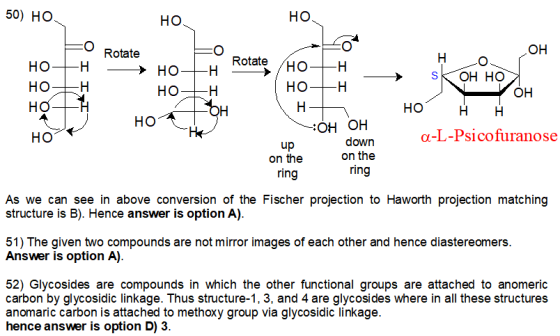 50) HO. HO HOV он Rotate HO- FO Rotate HOH - HOH HOFH H HO+H - HOTH (HOTH SKOH HO. → HO OH на нонн VOH OH a-L-Psicofuranose d