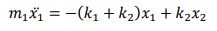 mix = -(kı + k2)x1 + k2X2