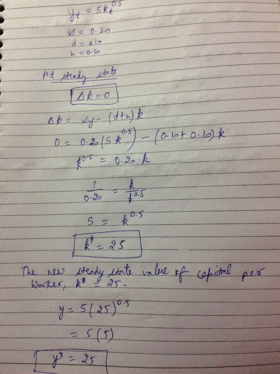 Je = Skor S = 0. 20 d = a.la h-o-10 Act steady state Ak sy- (dtnk O = 0.2015 k) - (Olot 0.6k pos= 0.20 k s= k he new steady s