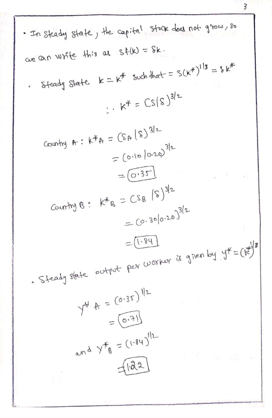 In steady state, the capital stock does not grow, so cue an write this as sh(K) = $k. I · Steady State k = k* such that = 5(k
