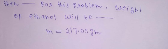 FoR this Paoble theh m wei aht be OF ethanol 217.05m m
