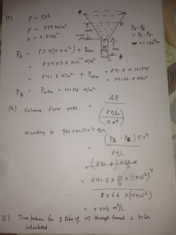 = 10x ahn A p = (b) Volume finom te . enL o 004 s. I mt