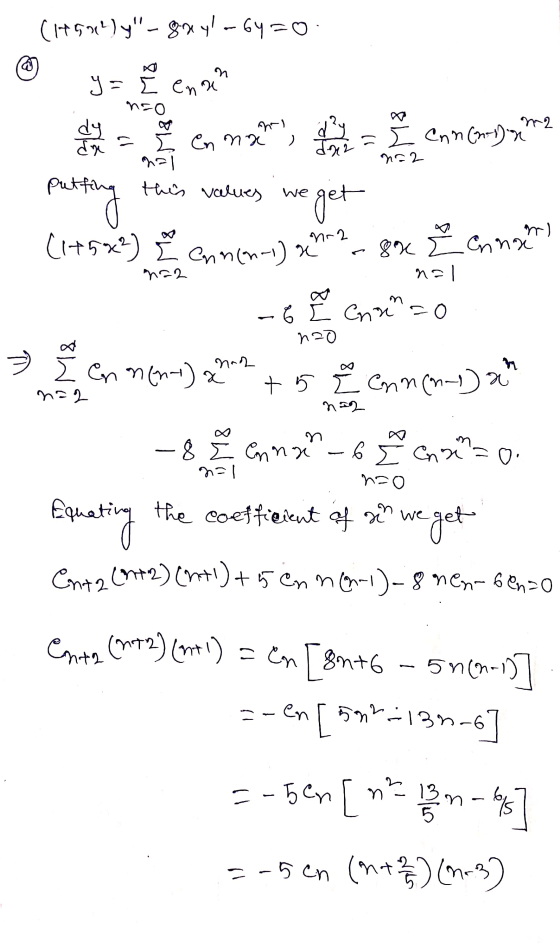 (Holly - goxy-by=0 m2 nzo dy dă - n=1 puttina this values we Na2 y= Å enan get - 8x ² annan putting (17582) Ě enn(n-1) & ) n