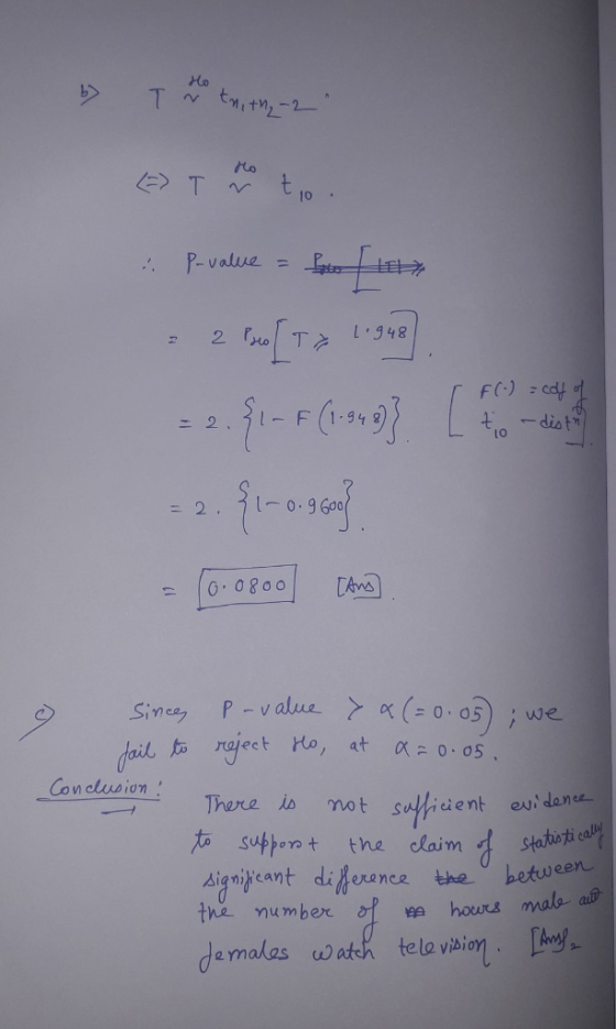 Ho P-value- 2『 - G (o-08001 oil b gre ect Ho, at X-0.05. Conelusion a mot sefhiente su on t the claimt stati tic iant if the