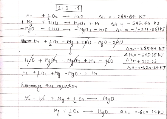 На + Mg — Мао | 2+3 — 4) + 10. — Н0 ДН - - 2 Q5 - 84 КТ + 2H4 — Mgl, + На AH = - 545. 45 КІ — 2 Нti M4 (12 — H20AH = – (- 211