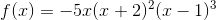 f(x) = -5x(x+2)^2(x-1)^3