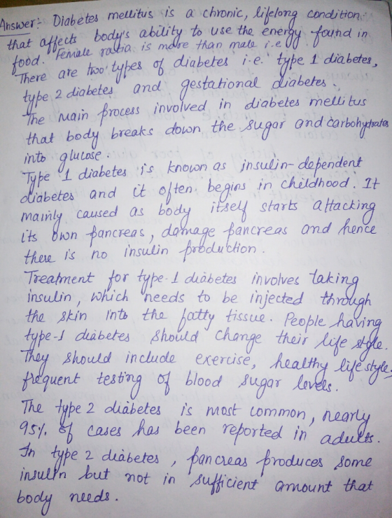 a chronic, lileloną condlition Answer: Diabe tes mellihe ch bodys ability to use the ene r-t fand in that ateck Female ratia