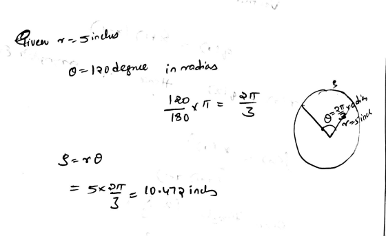 gro-120 liven r-sinchus red o=180 degnee in radias o=21yddias Drastind 8:00 = 5*2= 10.477 incas
