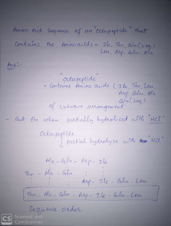 Amino Acid sequence of an Octapeptide that Contains the Amino acids - Ile, Ther, Glm (2 eq) Lelu, Asp, Glu, Ala Ansa- Octap