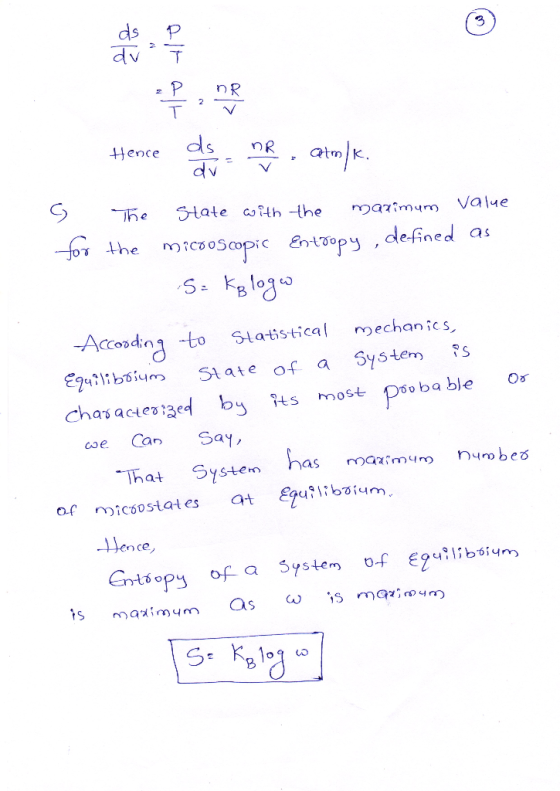 Hence Hence des no atalk G The State with the maximum value for the microscopic Entropy , defined as So kologo According to s