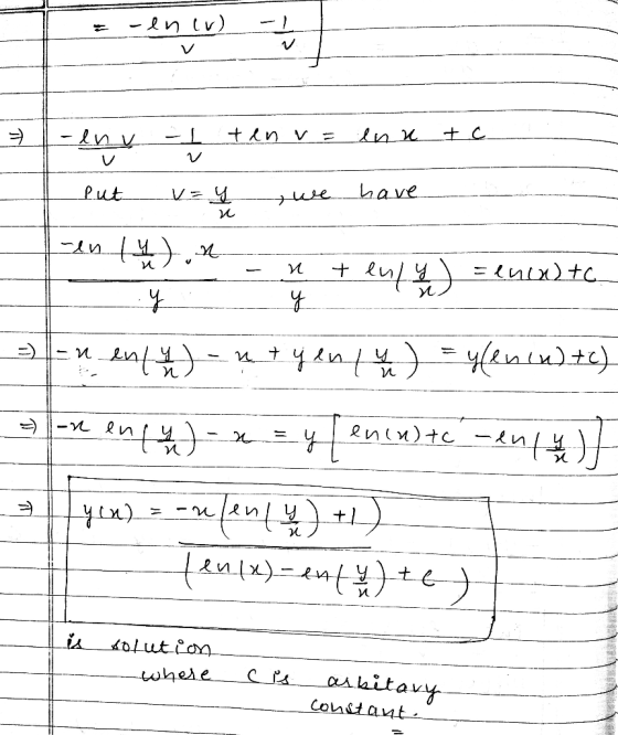 -enew) Э -env — Т. tin v = ди. + С Put V = y ture have и у -Ди (ч) - 4 и + ul 4 ) =enalto 4. — И Luly) + yent Ч. ) ylenin)+c)