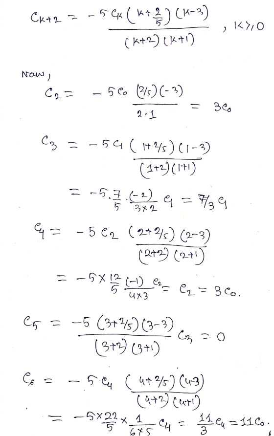 Cut 2 - - 5 « (12) Ск-3) (k+) (k+1) 14 77 0 ) Now, с. - — 5eo Pis) (-3) — зе, 2:1 со. — — 54 (+ 1 ) C(-3) (1+1)(1+1) — -5 (-2