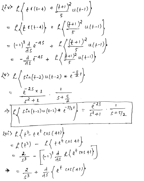 Liv> 5 { (t-4) + [H+7) utt-1) ELE <tt-4) + 21 ute- (+1)२ % 3D (-1) | Etai) atri । + -AS e s d 545 ता + 2./t;) utt-1) ( saf4-2