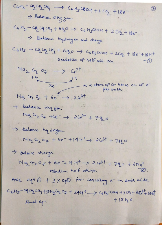 2. CO ブ Balance ongao Batane hndroa n and. chang onidation of half alu r -0 ナ6 as 2, atom of Or henu no. of e 3eT For both ba