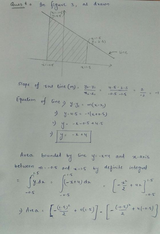 个 心1-S Stope of tuw une ne Asea bounded by iney and -axis dehinite inteaj ri.s I.S o.S I. S o S