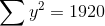 \sum y^{2} = 1920