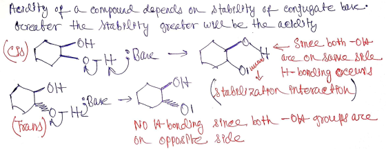 (680) OH Wwe Acidity of a compound depends on stability of conjugate bare. bereater the stability greater will be the acidity
