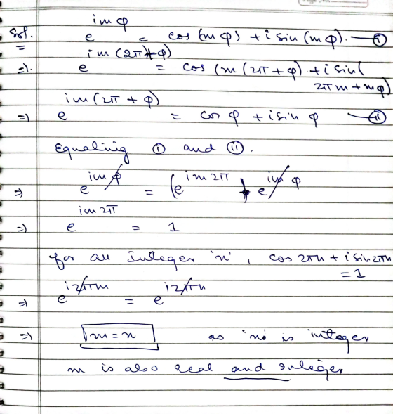 Sol. im q cos am qs tisin (mo). im (2749) cos (m (217+ el. -p) tisial ZiT mtm incalt q ) e can q tisin to Equaling o and ① im