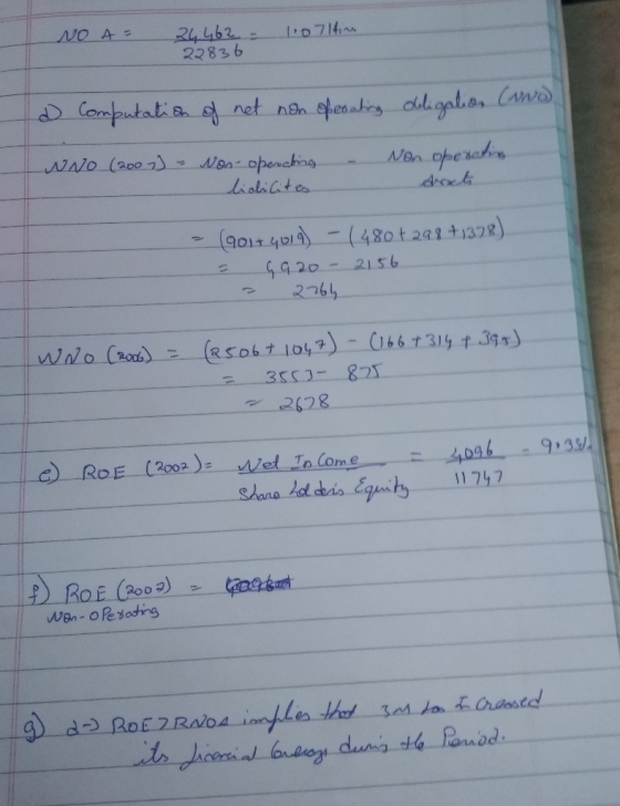 NO A = 1:07ltin. 26 462 22836 d Computation of net non operating obligation (AND - NNO (2007) - Non operating liabilites Non