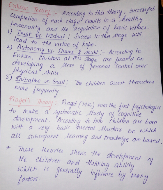 Arcording to ha Heny, ucestfe and the acquiionol hasic Enkson Theory on Theory 、-Accoding to petion a tion of each age reuls