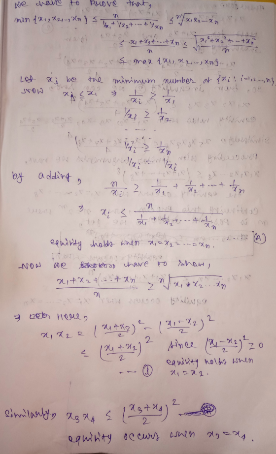 We have to prove that, min far, X2, 3 days latent sx xn. 22x2²to antan C-24 +22totan Caxtor totes max hau, 2, ..) n a Let xà