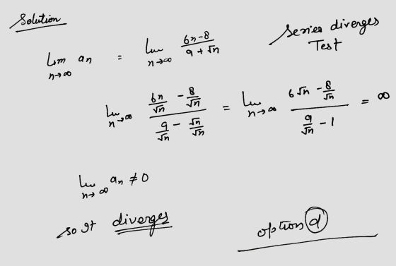 Solution Series diverges hun 63-8 Test 9+ In Lim an nyoo no - bn & ñ 6th - hu Lu no book 9 ur a la hu an 70 diverges so it of