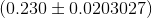 (0.230\pm 0.0203027)
