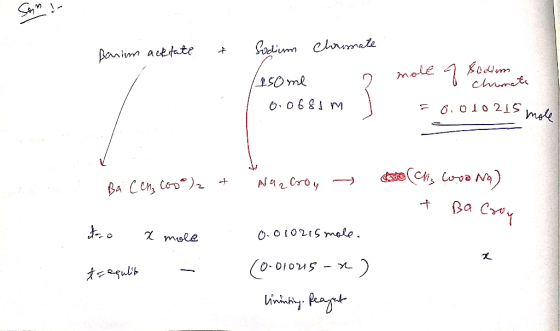 Sana Benim acetate & Sodium Chorusmate (150 me e mole of sodium a chumate 0.0681 m l = 8.010215 mole A Ba Cen; Coolz + Narboy