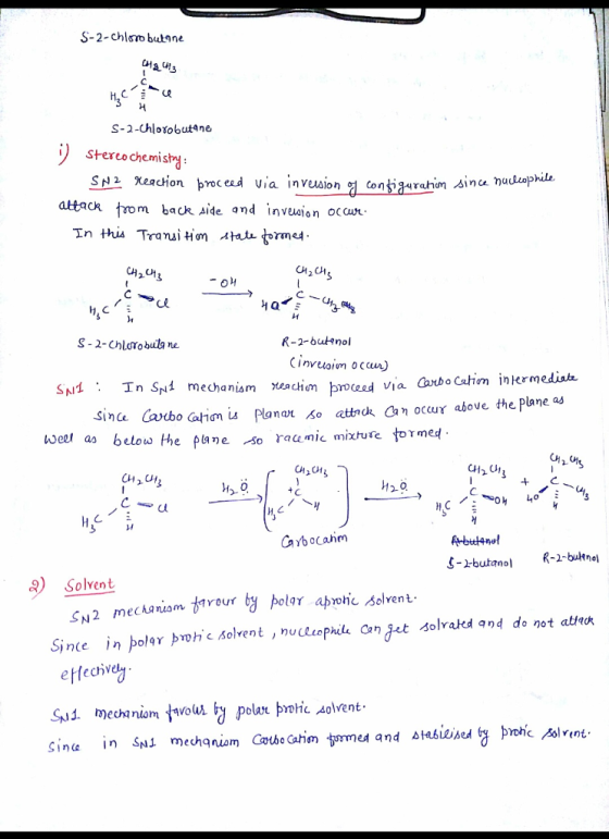 S-2-chlorobutane 대로 내3 S-2-Chlorobutane j) Stereochemistry SN2 reaction broceed via inversion of configuration since nucleo a