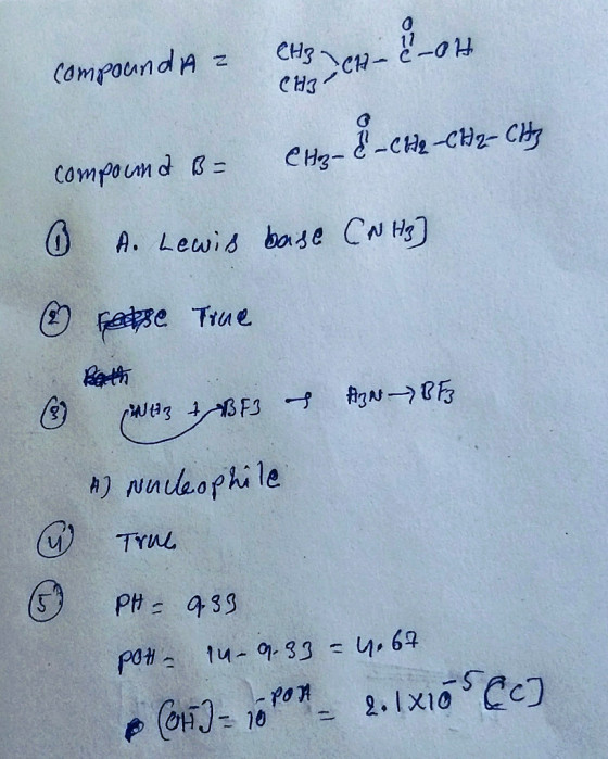 CH3CH-C-0H Compound CH3 &-CH-CH2- Chy CH3- compoumd A. Lewis base CNHs Gepse Trae Rath I Naeophile TYWL Pt-a39 paHtu-9-33 ,64