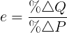 %ΔΩ e = ΔΡ