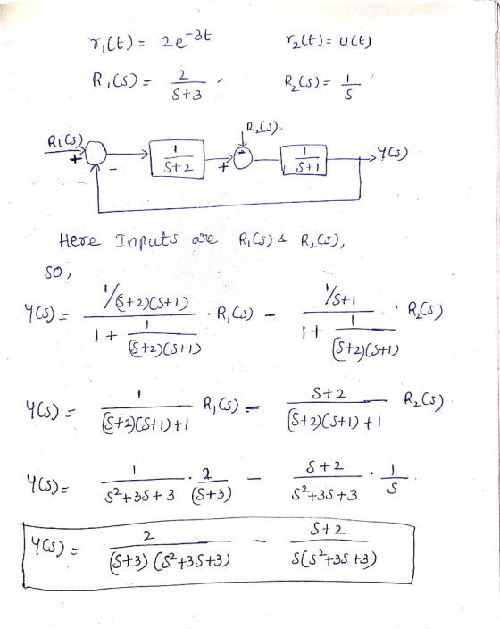 ,LE)= UCE) ,CE) = 2e-3t R,CS) = 2. R_CS) = R,CJ). RiCS) 463) Ri CS) & R, CS), Here Inputs are So, Istı R,CS) · R,C3) – Ч6)- t