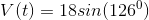 V(t)=18sin(126^{0})