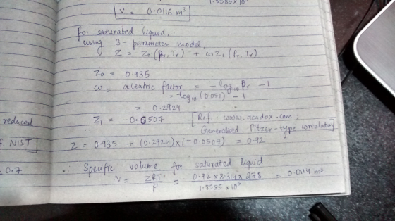 turated Diad OT sac usi 3- param eter model Zp 0.135 10 0.2924 Generakced. Pitzer-type oe . NIST Speufc volume sotuyated ligu