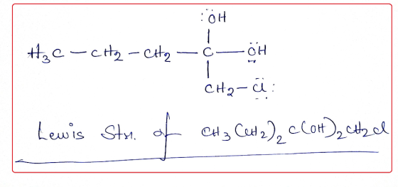 ÖH H3C- CH2 - CH₂ - ¢ OH CH2-ci : Lewis Str. of CH 3 CH 22 cContactzel