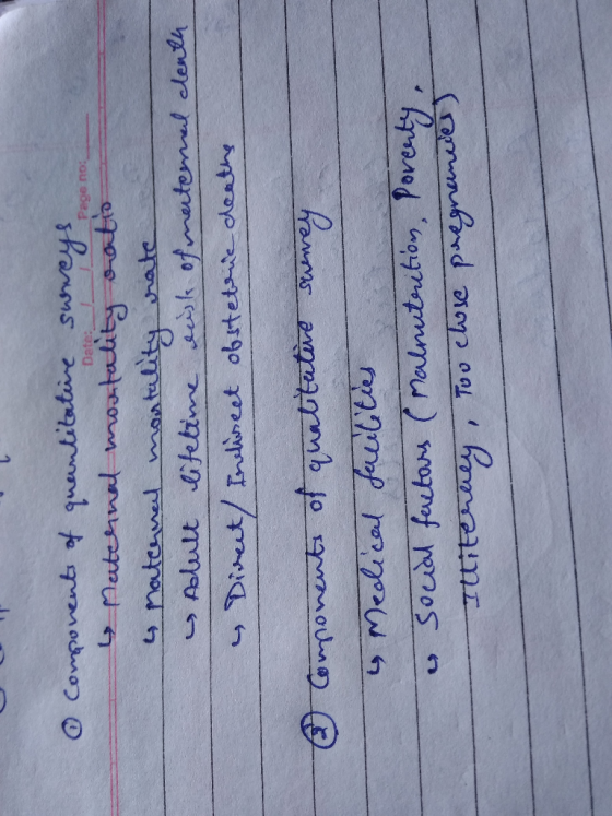 Date: & Components of quantitative suneysenos & Maternal mortality patio 4 Maternal mortality rate & Alult lifetime dusk of m